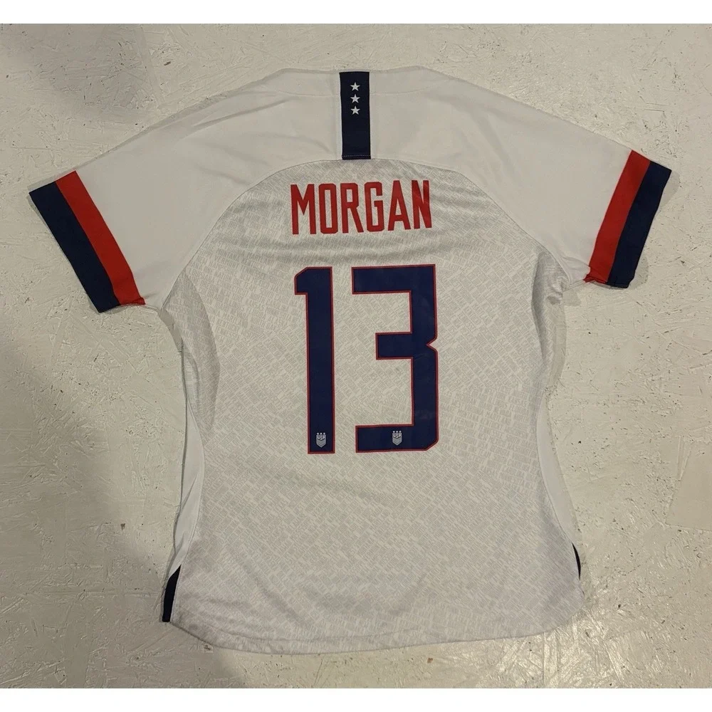 WOMENS M Authentic Nike Alex Morgan 13 USWNT 2019 Soccer Jersey CQ4244-100 USA